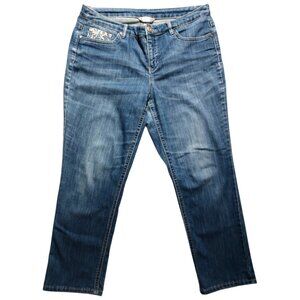 Christopher & Banks Women's Embellished Pockets Denim Jeans Size 12P Petite